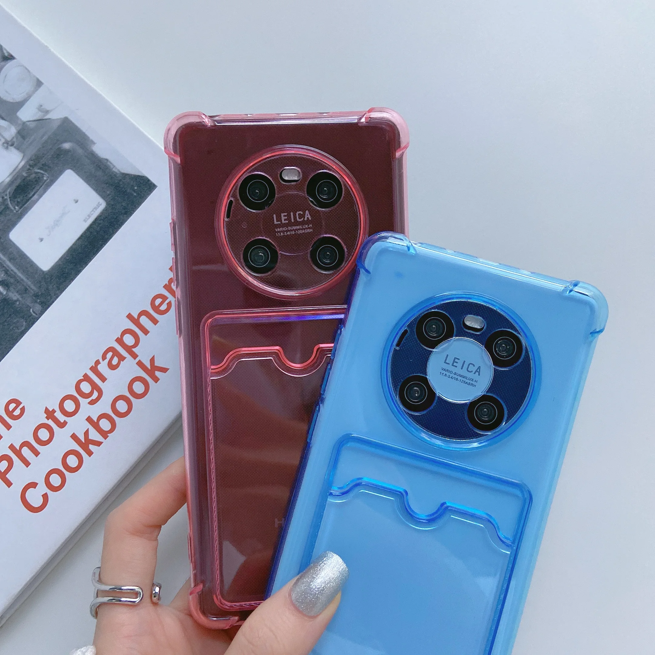 Funda de silicona suave para teléfono móvil Huawei, carcasa de lujo con bolsillo para tarjeta Nova 5 6 7 8 Pro Honor 30 40 Pro, P30 P40 Pro Mate 30 40 Pro - imagen 3