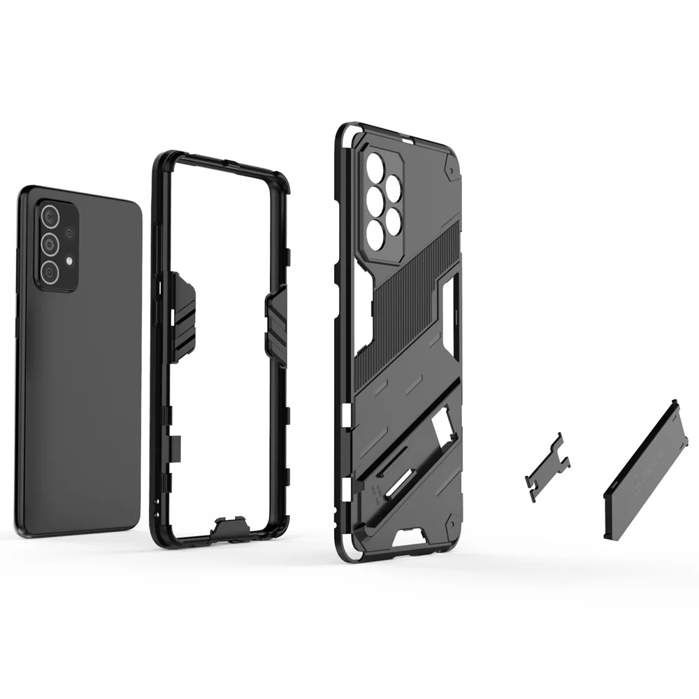 Funda de teléfono A prueba de golpes para Samsung Galaxy A52 A 52 5G, protección de lente de cámara, parte trasera dura, PC, soporte protector - imagen 4