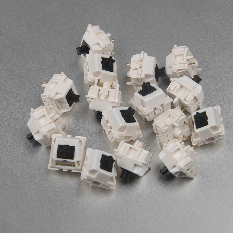 Interruptor de teclado táctil, paquete de 10, interruptor de teclado mecánico de 5 pines de Jade negro para teclados para juegos DIY, Similar a Holy Panda