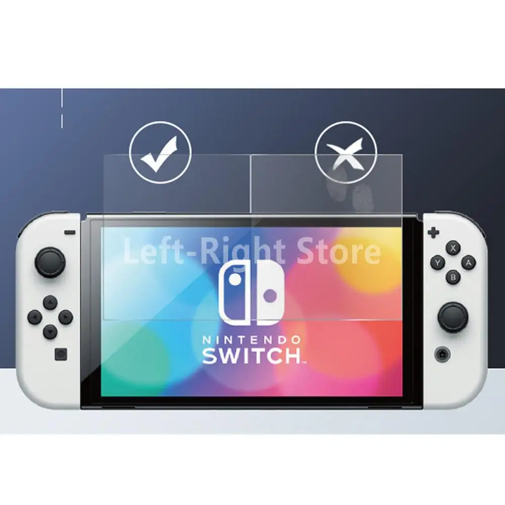 1 Uds Protector de pantalla de vidrio templado para Nintendo Switch OLED 9H película Untra delgada con silicona antideslizante para NS OLED - imagen 5