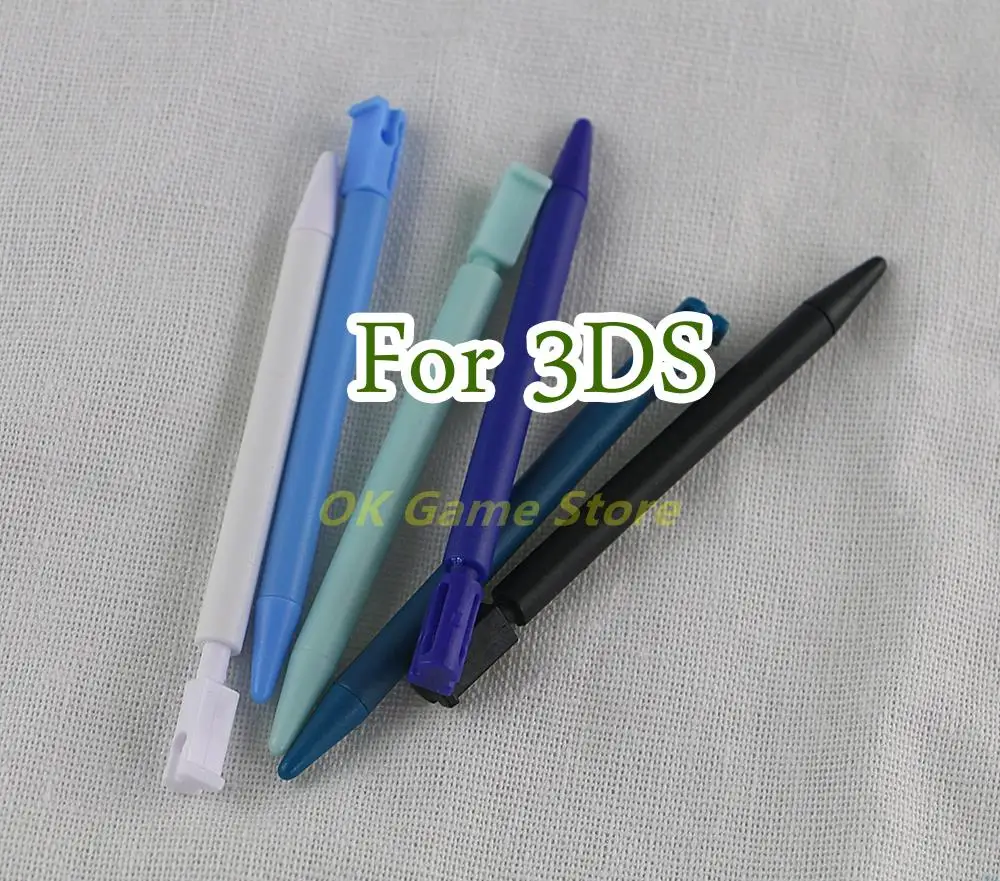 30 unids/lote bolígrafo táctil extensible de plástico colorido de alta calidad para lápiz óptico retráctil de plástico 3ds para consola 3DS