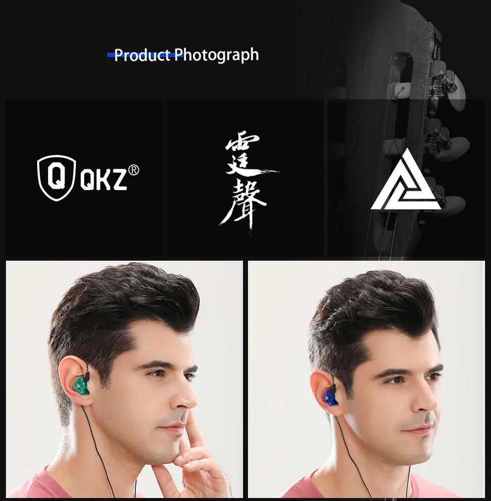 QKZ-auriculares AK6 con cable de 3,5mm, cascos con controlador de cobre, estéreo, HiFi, de graves, para música, correr, deporte, juegos - imagen 5