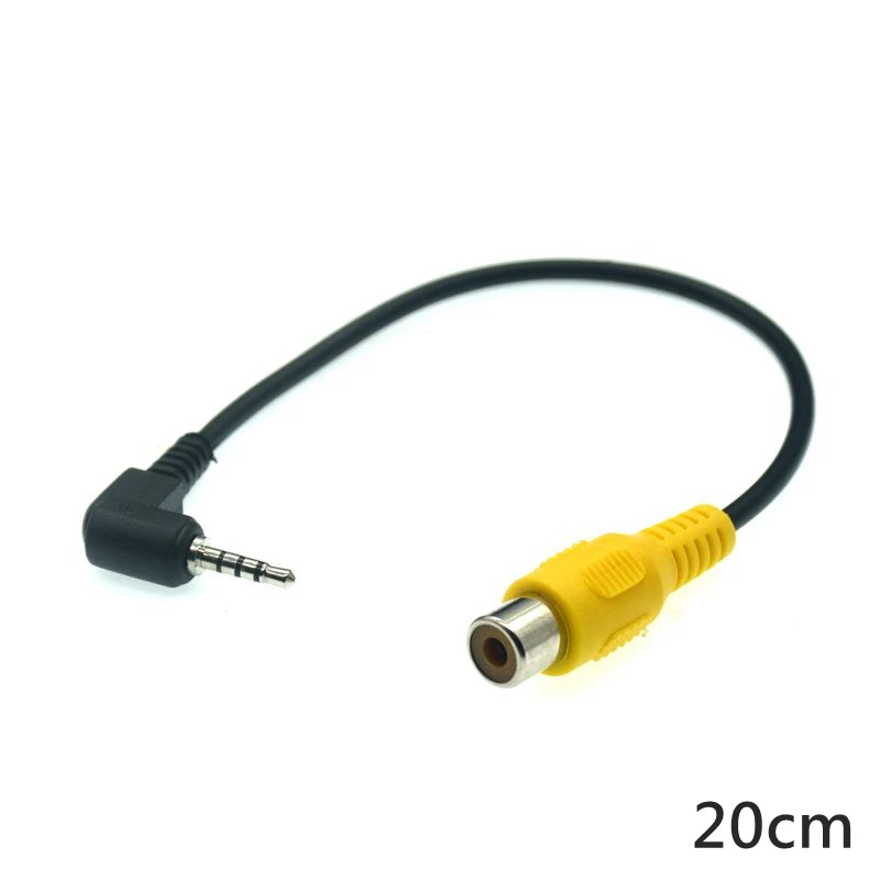 Adaptador AV 2,5mm Macho a RCA Hembra para Coche