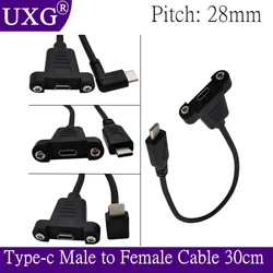 Cable USB C Macho a Hembra Ángulo Recto – Adaptador