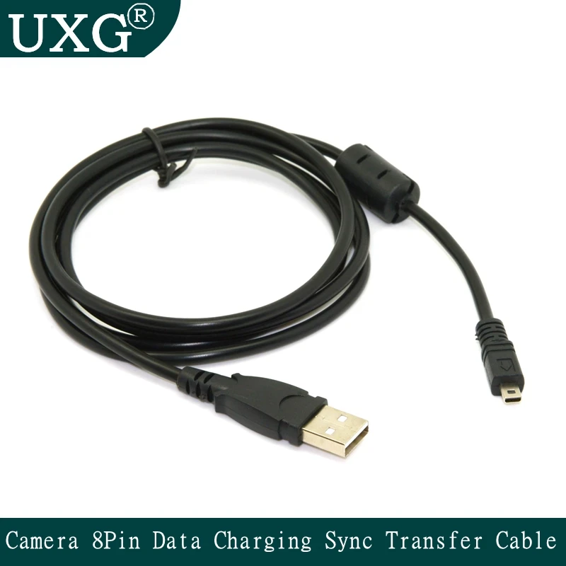 Cable de datos USB para cámara, Cables de transferencia de sincronización de carga de datos, Cable de 8 pines para Nikon Olympus Fuji Sony MP3, cable de gran oferta de 1,5 M - imagen 2