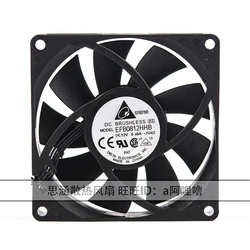 EFB0812HHB Ventilador PWM ultrafino de 80 mm y 12 V