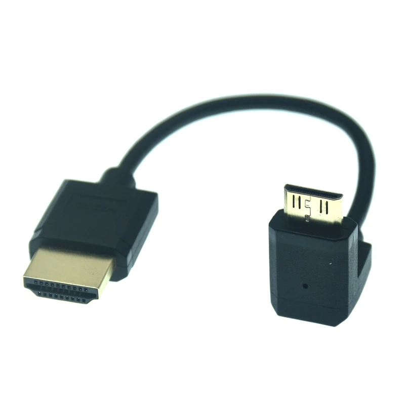 Mini Cable HD 4K 60Hz, conector V2.0 para Monitor LCD de cámara de vídeo DSLR, arriba/izquierda/derecha, ángulo de 90 grados, Mini HD a HDTV - imagen 2