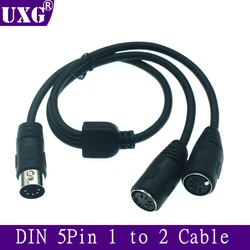 Cable Extensión MIDI DIN 5 Pines – Divisor Dual Macho/Hembra