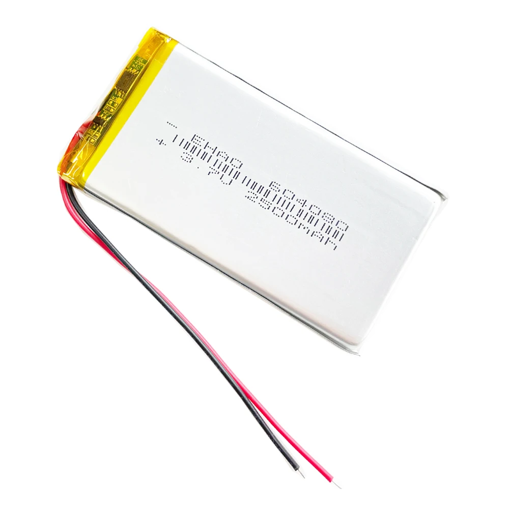 5 uds 3,7 V 2500mAh Lipo batería recargable de polímero de litio uso para teléfono móvil GPS Tablet PC cámara DVD banco de energía 604080 - imagen 4