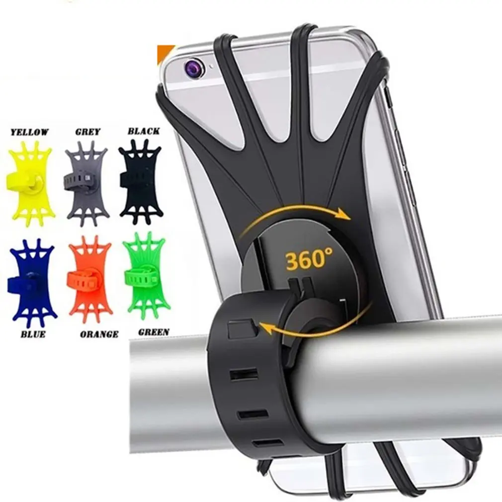 Soporte Universal de teléfono móvil para bicicleta, de silicona, para manillar de motocicleta y bicicleta - imagen 2