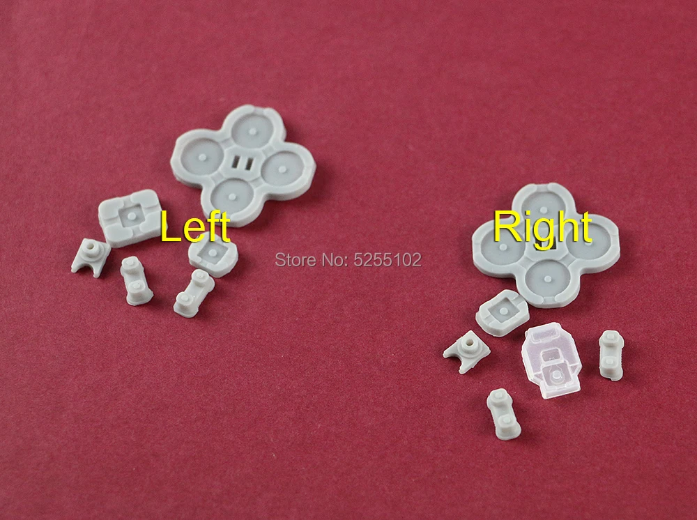 1 Juego de piezas de repuesto adhesivas conductoras izquierda y derecha, almohadilla de botón conductora de goma para controlador Joy Con Nintend Switch - imagen 2