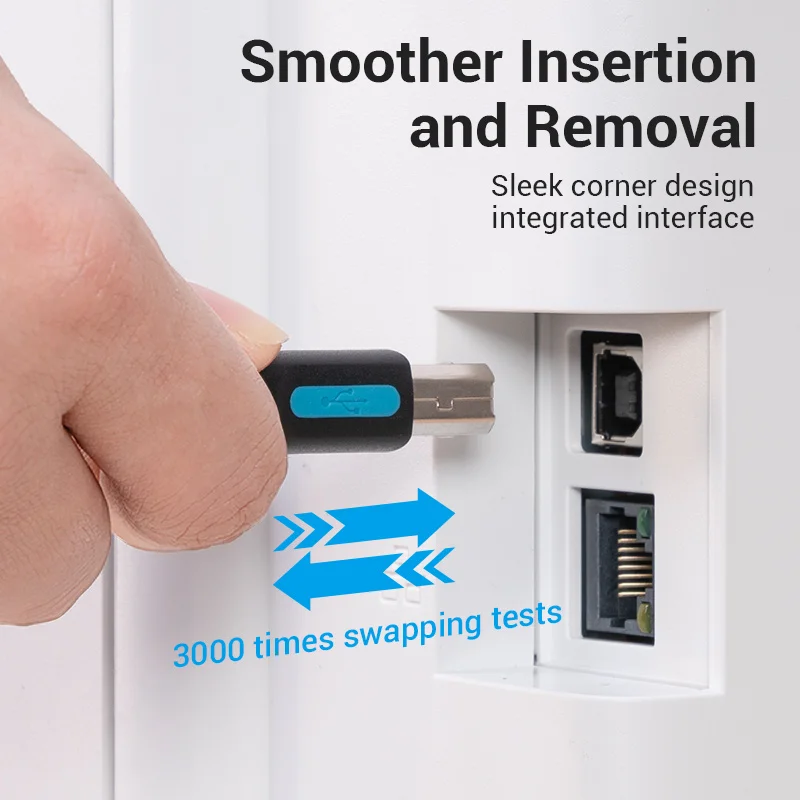 Vention Cable USB C USB Impresora MacBook Pro Escáner Máquina Fax HP Canon Dell Samsung Cable Impresión Tipo C 2,0 - imagen 3