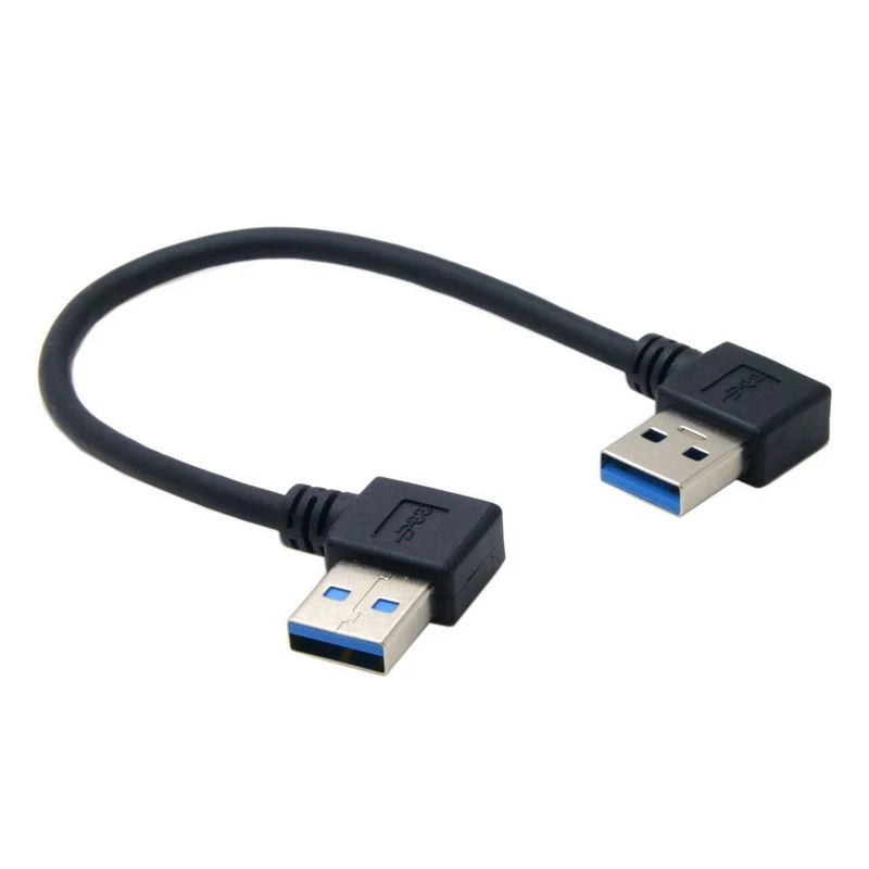 Cable de extensión de esquina izquierda A derecha para teléfono móvil, Cable de datos de disco duro de computadora, USB 3,0 tipo A, cabeza macho - imagen 3