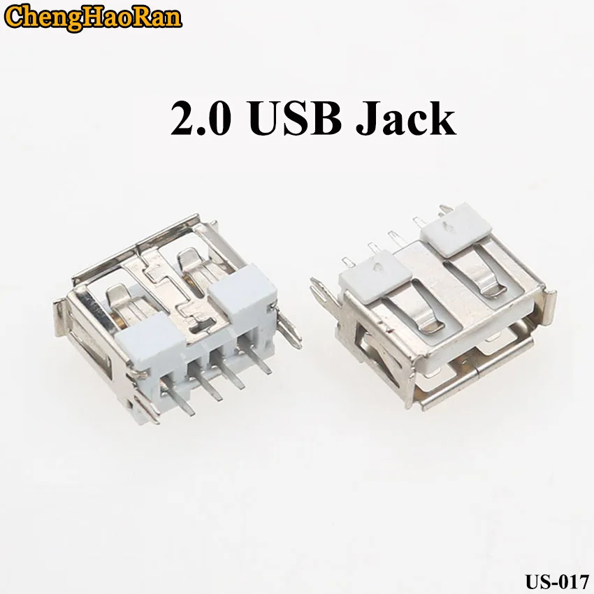 ChengHaoRan-enchufe USB tipo A de cuerpo corto, inserto recto de 180 grados con lateral, AF10.0 vertical lateral, 2 unids/lote - imagen 2