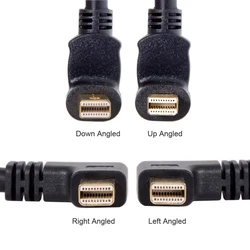 Cable Mini DP a DisplayPort 90° Izq/Der