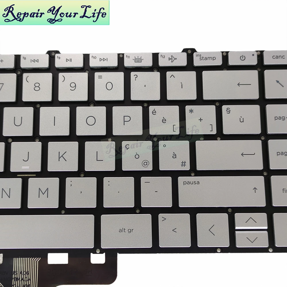 Teclado retroiluminado italiano español para HP Pavilion X360 14-DV 14-DW 14M-DW TPN-Q244 I137 teclas plateadas para ordenador portátil L85716 L96519-061 - imagen 4