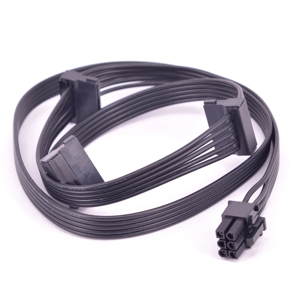 PCIe 6Pin 1 a 3 IDE SATA Cable GPU 8Pin a 2 puertos 6 + 2pin para CORSAIR CS Series CS450M CS550M CS650M CS750M cables de salida CC - imagen 3