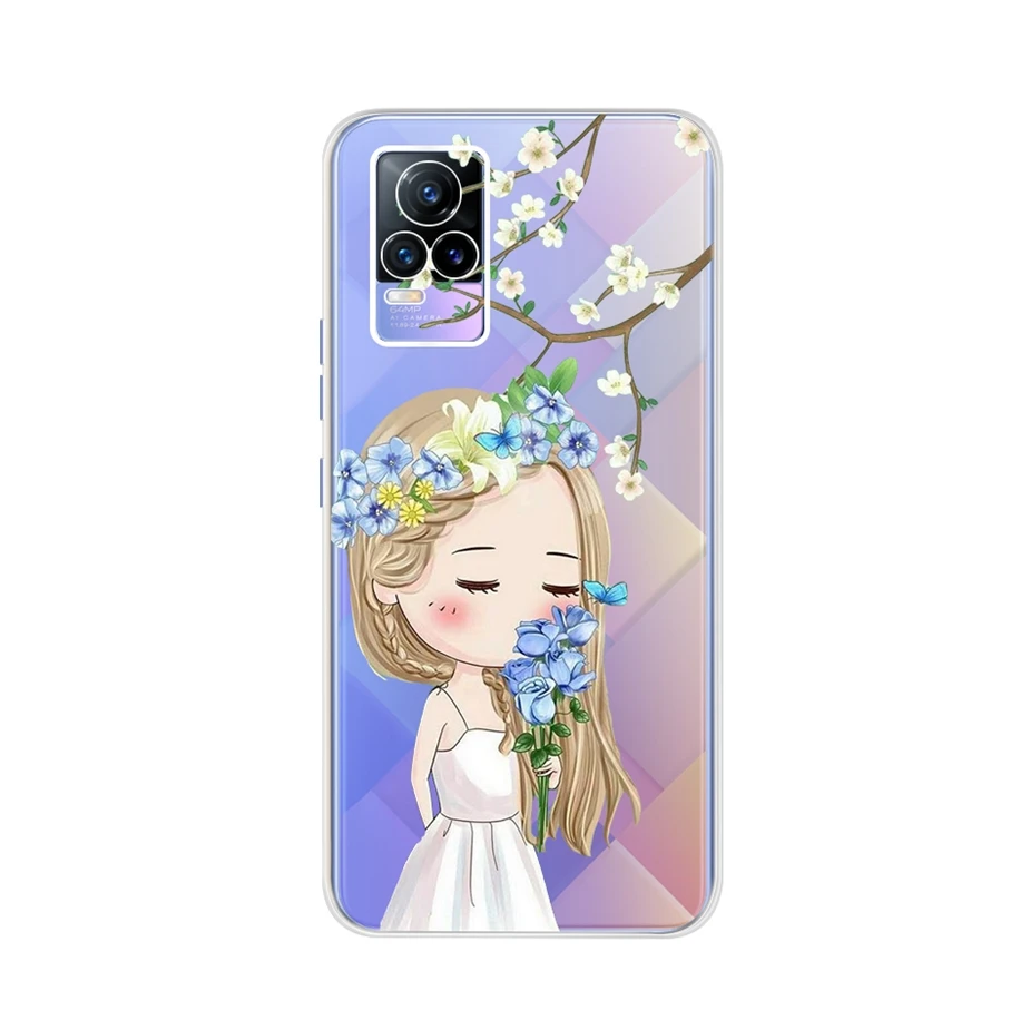 Funda de silicona blanda para Vivo V21E, carcasa trasera de dibujos animados pintados, bonita - imagen 3