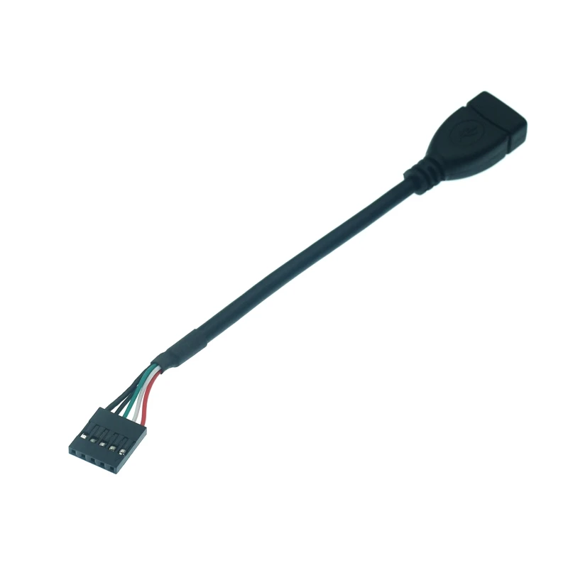 1 Uds 15cm 50cm USB 2,0 A hembra a Dupont 5 pines hembra Cable adaptador de placa base - imagen 3