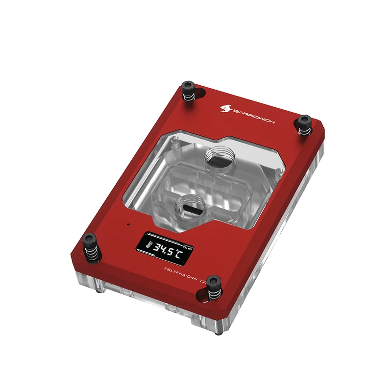 BARROWCH-enfriador de CPU para AMD RYZEN AM4/AM3 +/AM3/FM2 +, bloque de refrigeración por agua, negro, plateado, blanco, rojo, FBLTFHA-04N, V2A - imagen 3