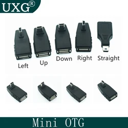 Adaptador USB OTG 5P Micro Macho-Hembra Angular 90°