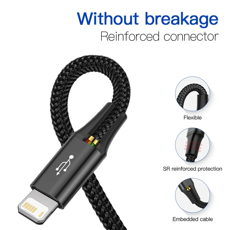 Baseus Cable triple USB-C Lightning Micro para iPhone Samsung