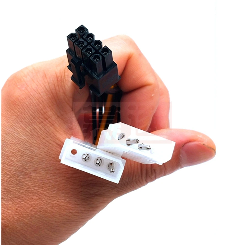 Neue-Convertidor de potencia de 6 pulgadas, 2 x Molex, 4 pines zu, 8 pines, PCI Express, Karte, Pci-e, ATX, NETZTEIL, kabel-molex zu, Pcie, 8 pines - imagen 4