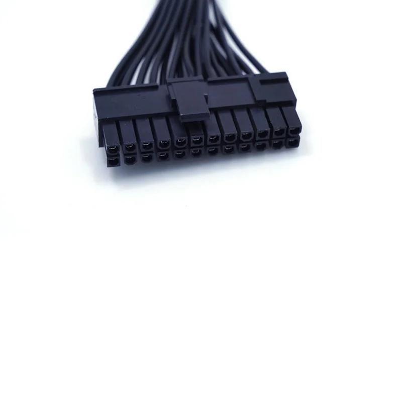 18AWG ATX 24(20 + 4)Pin hembra placa base PSU fuente de alimentación macho a hembra 24 pines PSU Cable de extensión adaptador de placa base 32CM - imagen 5