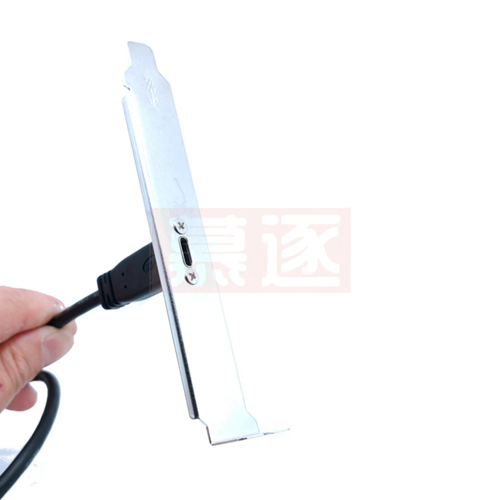 0,4 M USB 3.1 Cabecera del panel frontal zu USB-C Typ-C Weibliche Verlängerung Kabel 40cm mit Panel Montieren schraube 40cm - imagen 3