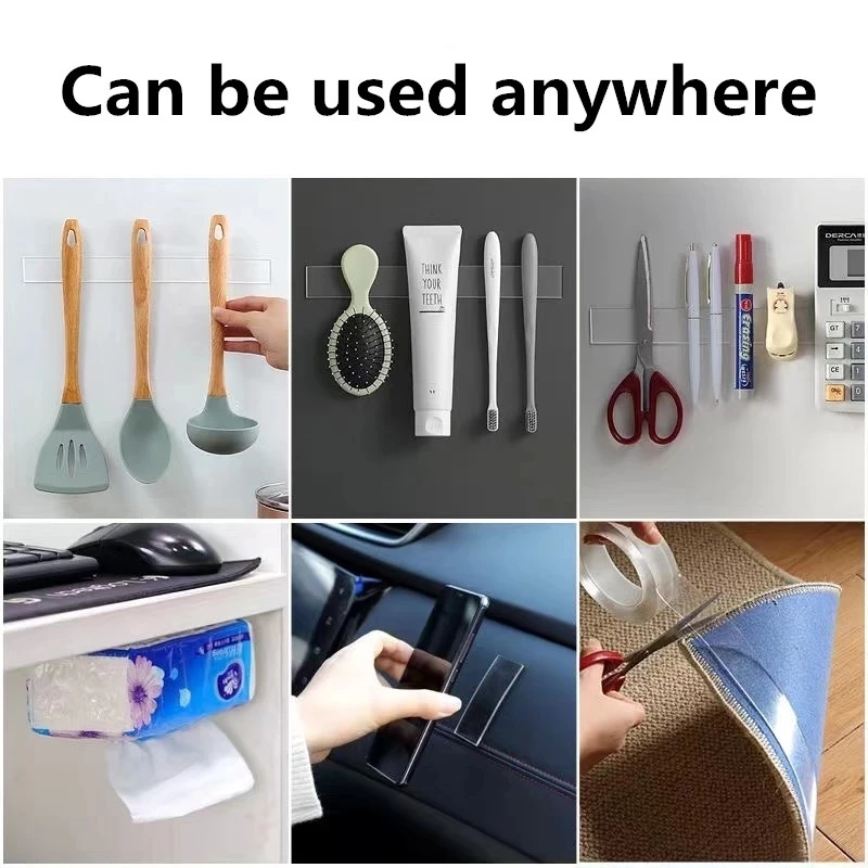 Cinta de doble cara transparente Nano pegatinas sin rastro reutilizable impermeable adhesivo cara Nano cintas limpiables cocina del hogar - imagen 5