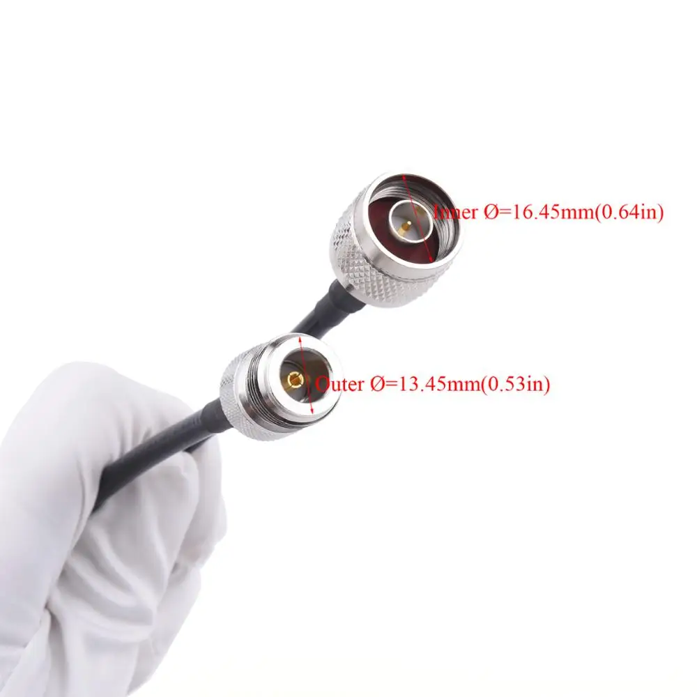 Cable coaxial RF RG58/50-3 1-20M N hembra a macho cables de extensión de baja pérdida para dispositivos de red celular y dispositivos inalámbricos - imagen 4