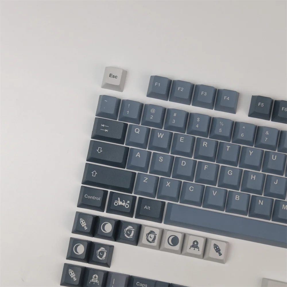 Teclas PBT de 140 teclas GMK Apollo, Moonfall, perfil de cereza, subcama de tinte personalizada para teclado mecánico Cherry MX Switch
