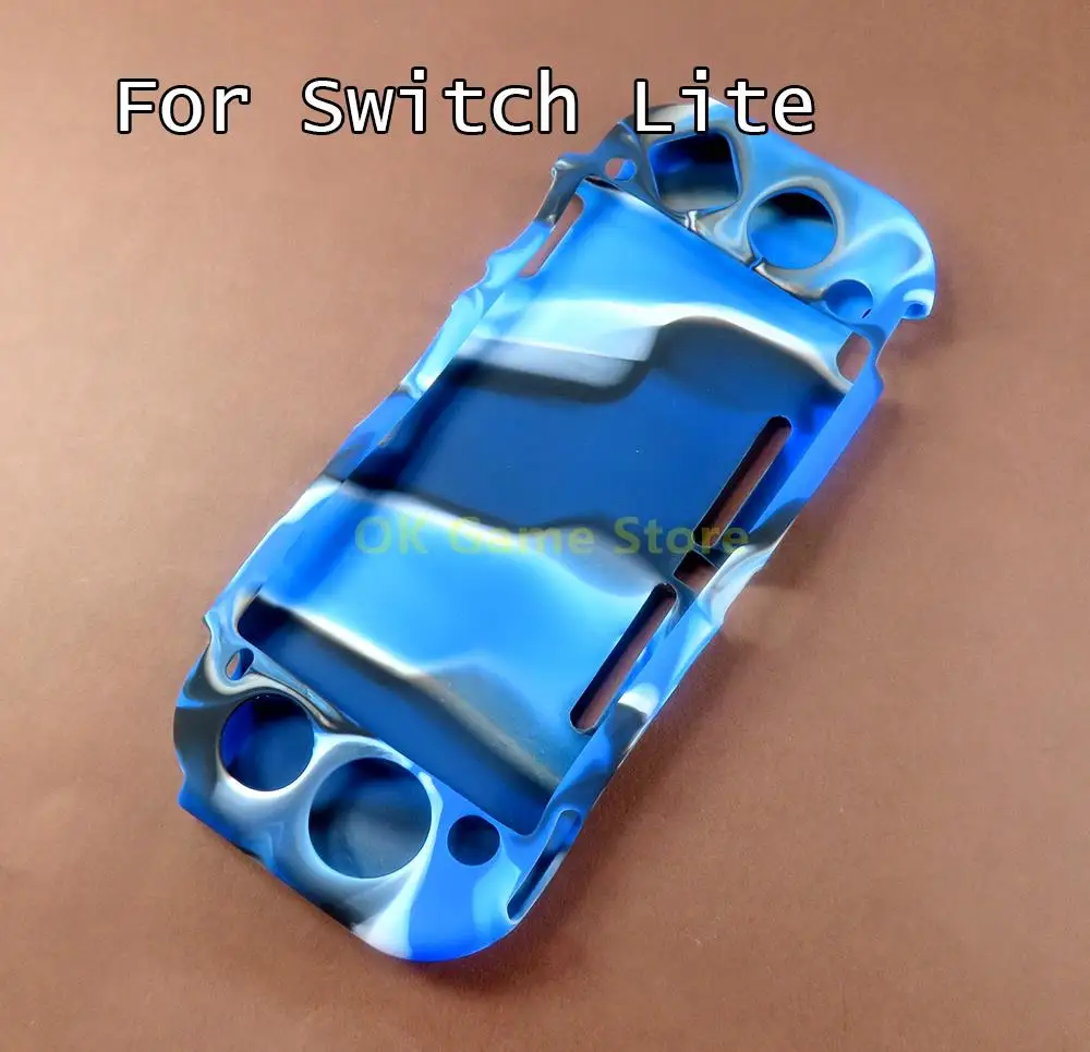 Funda protectora de silicona de camuflaje para Nintendo Switch Lite, controlador de consola de juegos, accesorios de carcasa blanda, 2 uds.