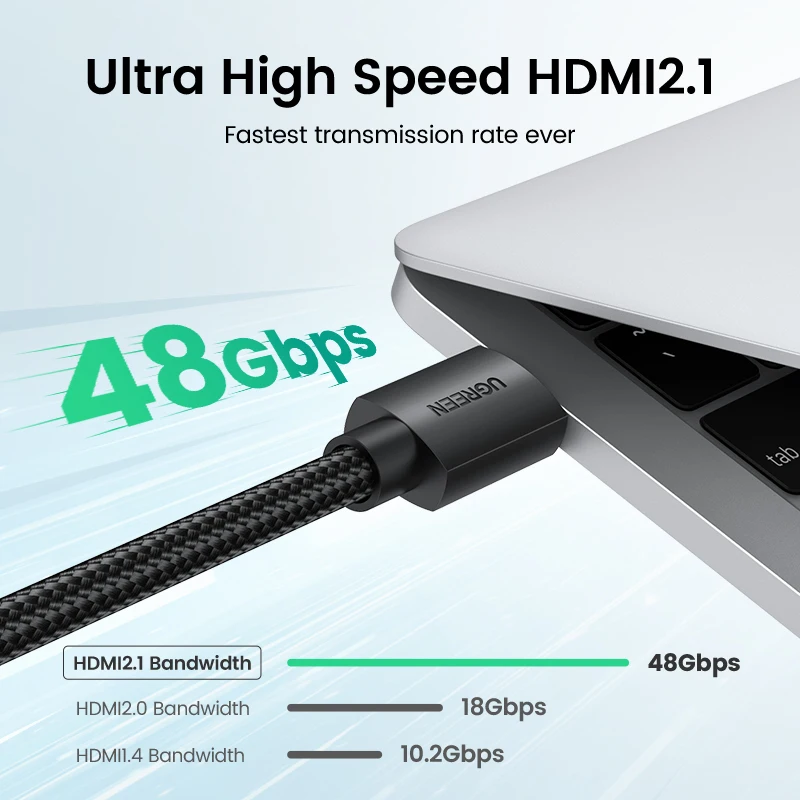UGREEN HDMI 2,1 Cable 48Gbps de Ultra alta velocidad 8K Cable HDMI 4K/120Hz dinámica HDR Dolby Atmos para PS5 Xbox Series X Cable HDMI - imagen 5
