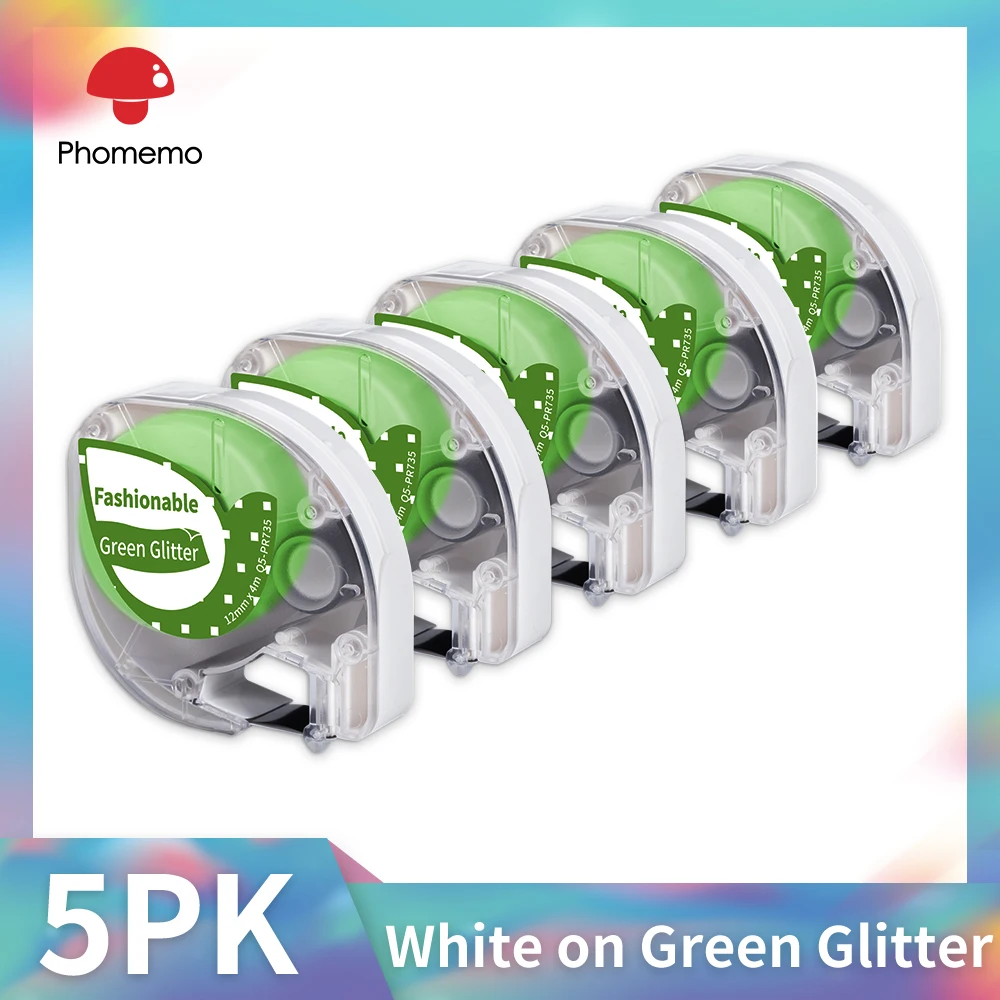 5PK Green Glitter
