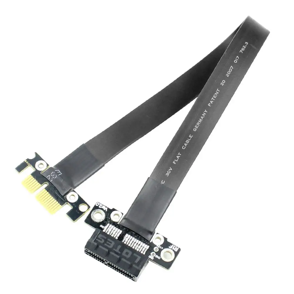 Cable elevador PCI Express PCIe Gen3.0 x1 x16 Miner, Cable de extensión de cinta de tarjeta gráfica, 25cm, PCI-E 1x16x3,0 R11SF sin línea de alimentación - imagen 5