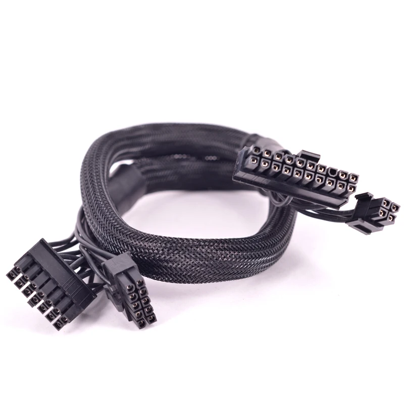Cable de fuente de alimentación ATX de 14 pines, 10 pines a 24 Pines, tipo 3, 20 + 4 pines, manguito de placa base PSU para Corsair HX1200i, HX1000i, HX850i, HX750i - imagen 2