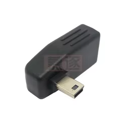Mini USB 5 pines Morsettinlichen zu USB Weiblich 90 grad Winkel Konverter Stecker sincronización de datos adaptador OTG Dokument Auto MP3 MP4 tabletten mano