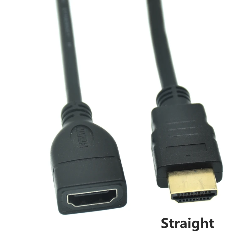 Cable de extensión macho a hembra compatible con HDTV, 15cm/30cm, 1m, 3m, 5m, 1 ud. - imagen 4