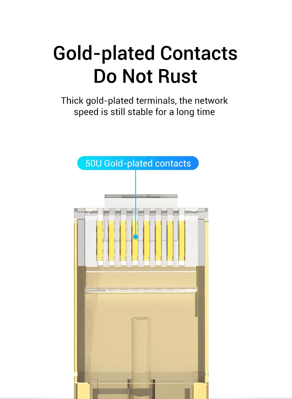 Conector RJ45 Cat8 - Blindaje metálico