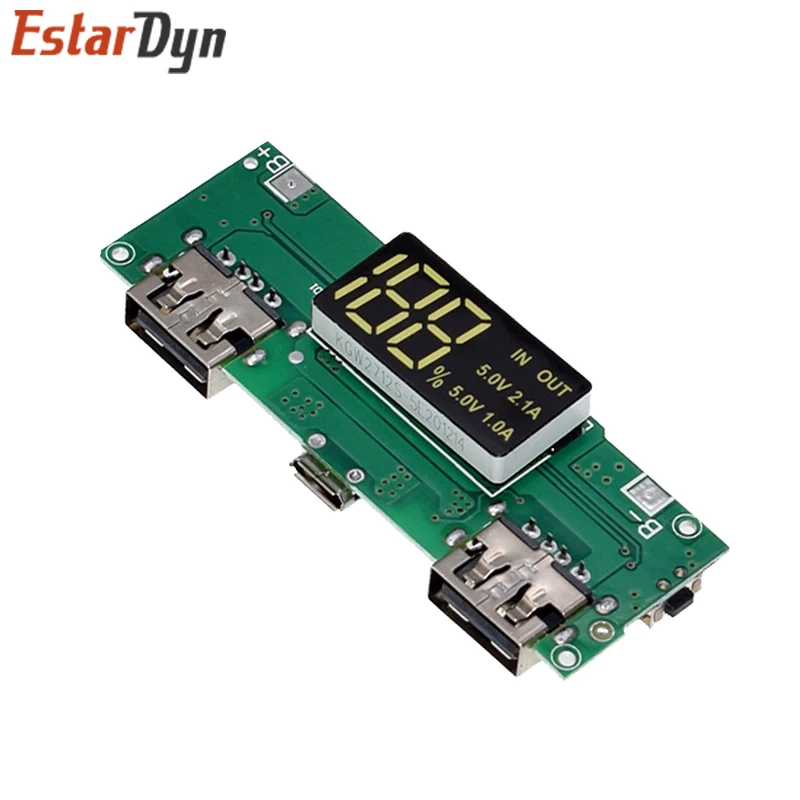 LED Dual USB 5V 2.4A Micro/tipo-c USB banco de energía móvil 18650 módulo de carga cargador de batería de litio placa protección de circuito - imagen 4