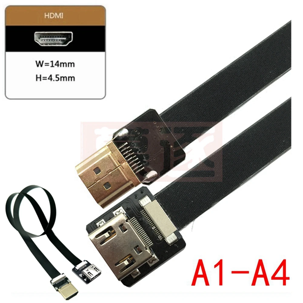 Adaptador FPV hembra a macho HD, adaptador de 90 grados hacia arriba y abajo, cinta FPC de 10CM, Cable de extensión plano HDTV, Pitch 20PIN - imagen 2