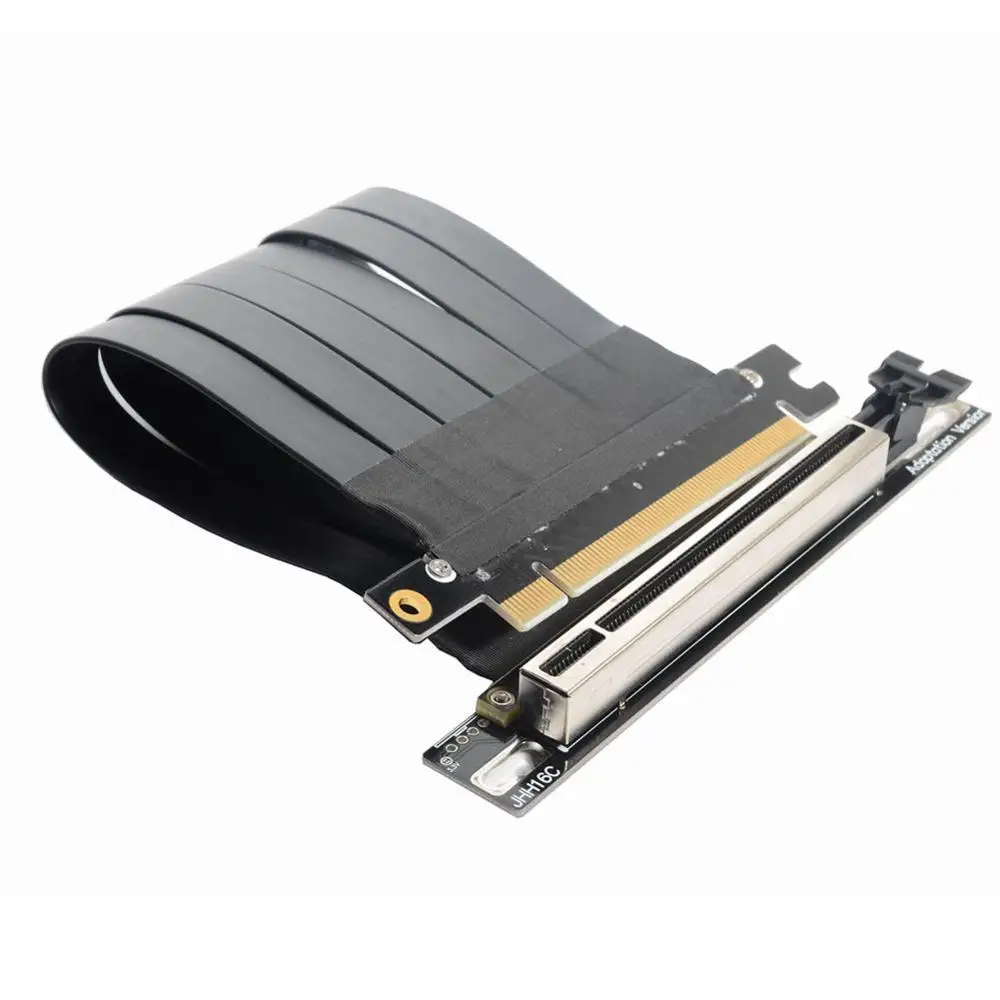 Cable de extensión PCIe 3,0 GEN3 PCI-E 16X de alta velocidad, Cable de extensión GPU con esquina superior de 90 grados para tarjeta gráfica RTX 2080Ti - imagen 2