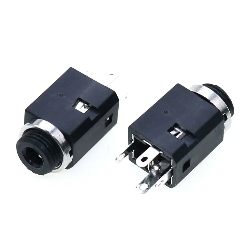 Conector de Audio para auriculares, conector cilíndrico de 5 piezas, 3,5mm, estéreo, PJ341, 301, 376M, 301M, 325M, hembra, con tornillo 3,5, PJ-324 - imagen 3