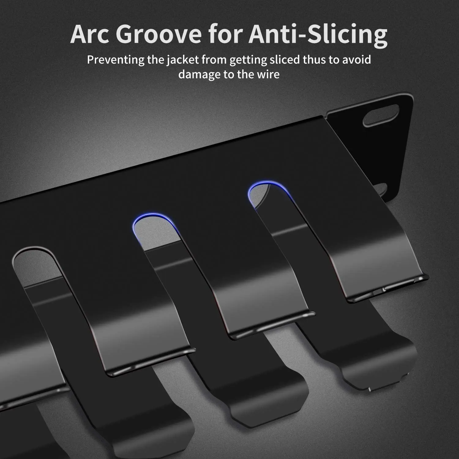 ZoeRax-gestión de cables de montaje en Rack, 1U, 19 pulgadas, totalmente de Metal, 24 ranuras, administrador de cables Horizontal, organizador de cables de montaje en Rack de servidor - imagen 4