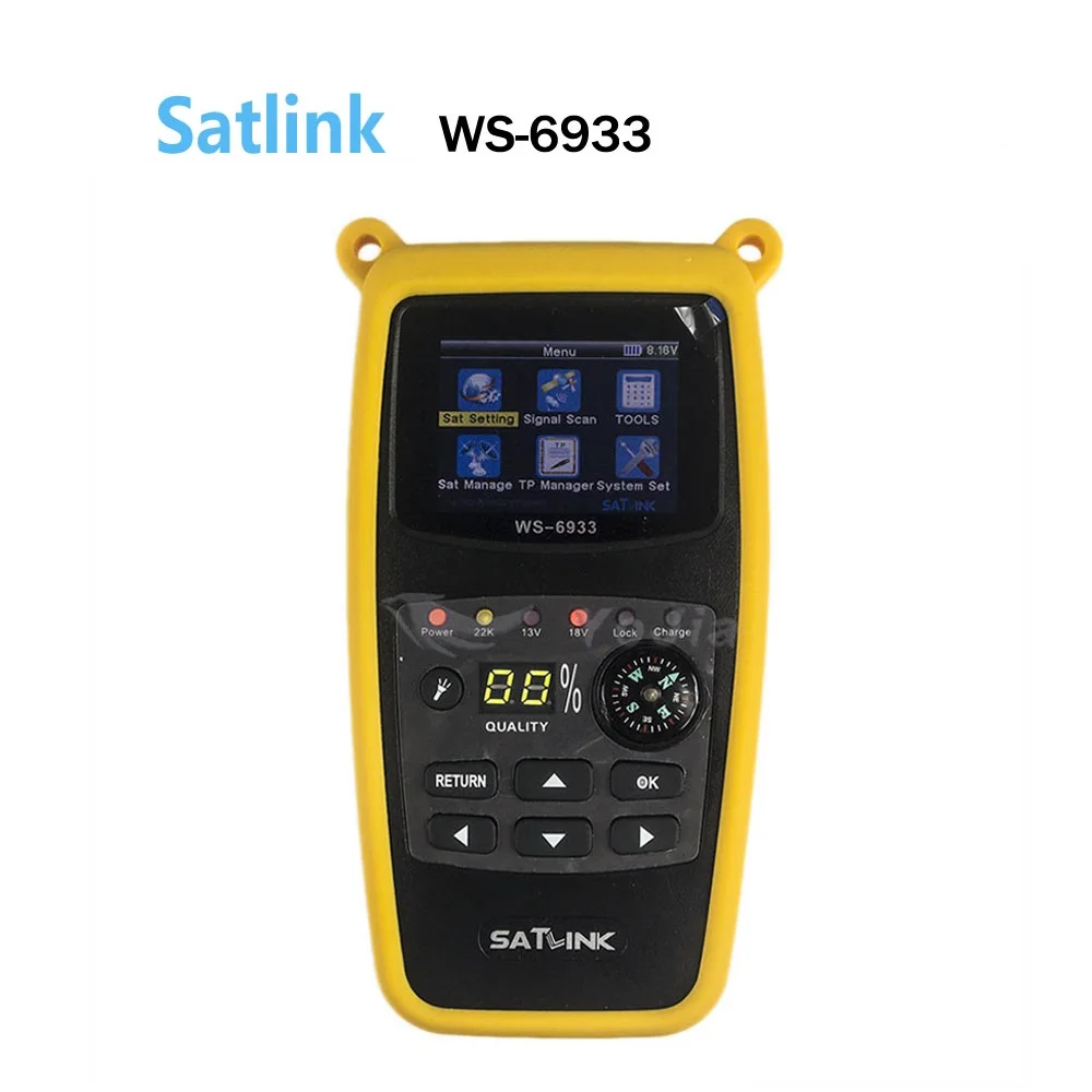 Satlink-Localizador de WS-6933 Satélite Digital, dispositivo DVB-S2 Original, FTA, banda C y KU, pantalla LCD de 2,1 pulgadas, DVB S2, Sat Meter, WS 6933