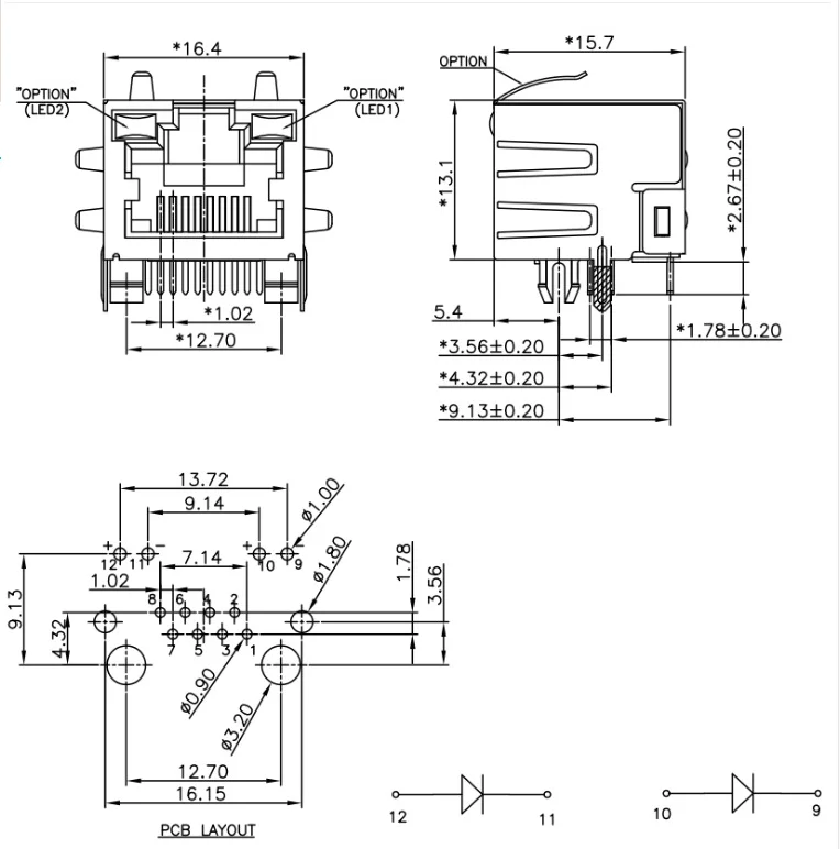 Conector hembra de red blindado de acero, LED de 90 grados y resorte, RJ45 8P8C, 2 unids/lote - imagen 5