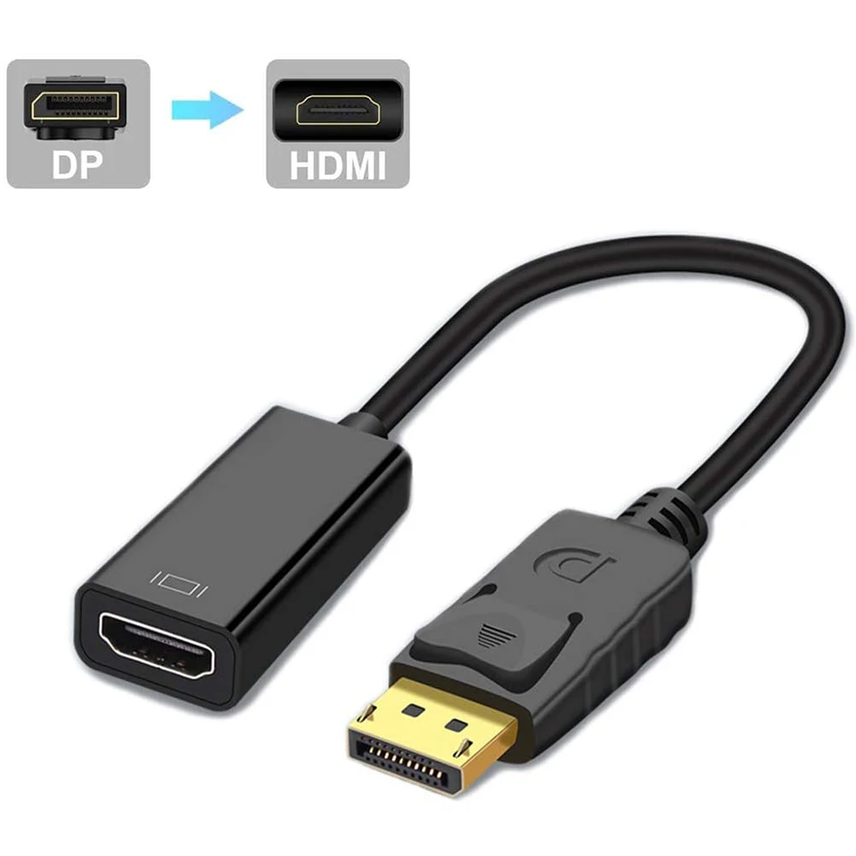 Cable adaptador Displayport a HDMI 4K Adaptador DP macho a HDMI hembra Convertidor Displayport a HDMI con audio - imagen 2