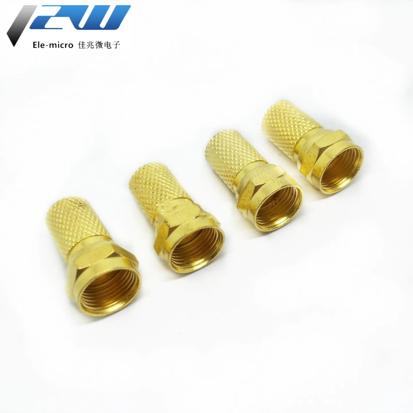 10 Uds 75-5 F conector tipo tornillo para antena de TV satélite RG60 Cable coaxial Twist-on diámetro mm dorado Imperial - imagen 5
