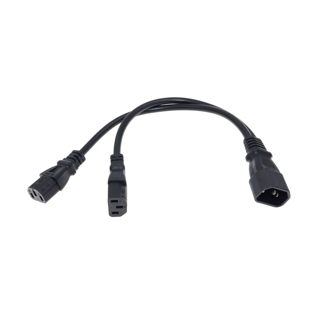 Divisor de servidor UPS C14 a 2 x C13 Cable adaptador de corriente individual C14 a doble 5-15R C13 Cable adaptador tipo Y de alimentación corta 10A 250V - imagen 5